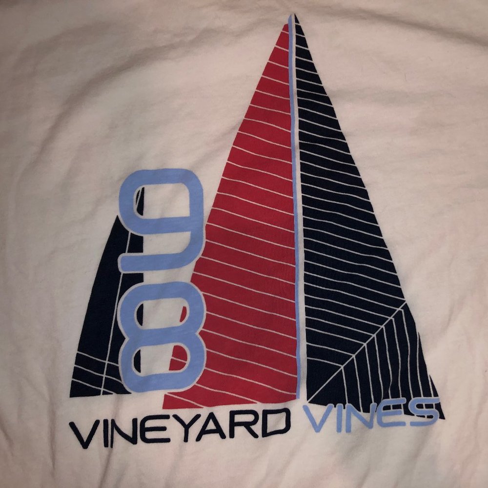 Vineyard Vines Sailboat Long Sleeve Tee-White